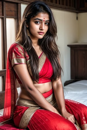 beautiful cute young attractive indian teenage girl, village girl, 18 years old, cute,  Instagram model, long black_hair, colorful hair, warm, dacing, in home sit at
morning time coffee