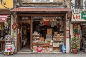 Double storey shop,terpaling