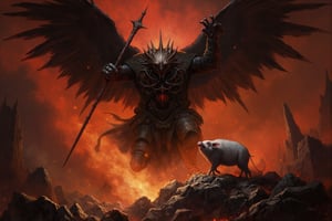 Now, in darkness, world stops turning
Ashes where their bodies burning
No more war pigs have the power
Hand of God has struck the hour
Day of Judgment, God is calling
On their knees, the war pigs crawling
Begging mercies for their sins
Satan, laughing, spreads his wings