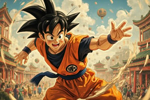 Son goku in action