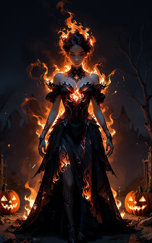 Give her a halloween dress,


Expressiveh,concept art,dark theme,fire,flames,fire aura