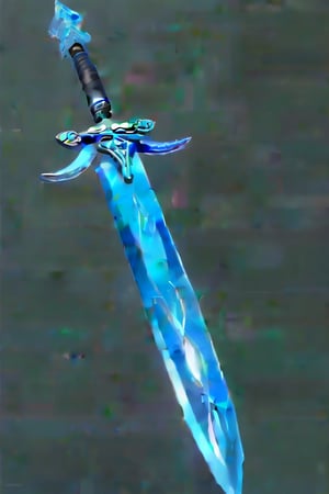 a majestic magnificent sword  Of an iridescent blue color, with intricate designs engraved on the blade, among which are some flames that run through the sword, separating the edge from the rest of the blade. The blade was covered by a blue sheath (the blue that Saphira had on the scales on her rump), a shiny leaf-shaped piece of steel decorated the tip of the sheath. The handle had a handle and a half and was made of hard, dark wood, the knob was made up of a large sapphire held by four polished steel ribs.

