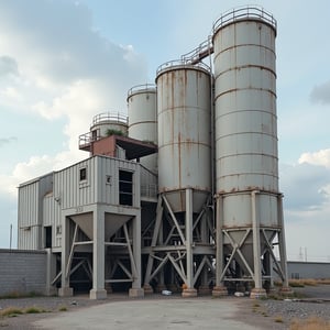 Realistic photograph, concrete plant