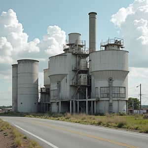 Realistic photograph, concrete plant