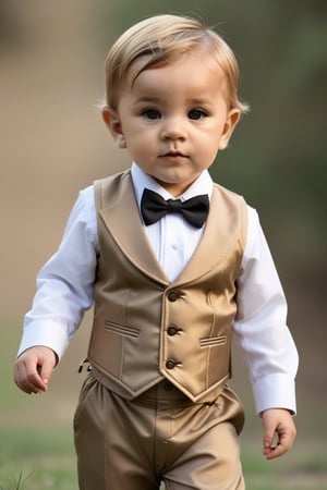  Baby Boy Gentleman gold and khaki corset Tuxedo