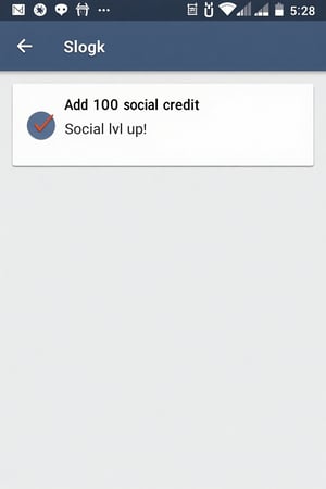 text "Add 100 social credit", second text "Social lvl up!"