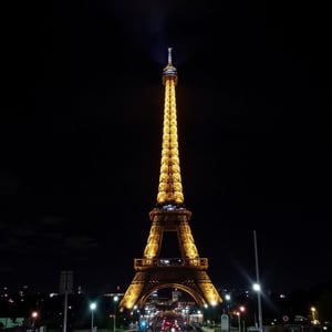 Hyper realistic photo of a place in the Eiffel tower of Paris city at night. photos taken from cellphones with super HD quality