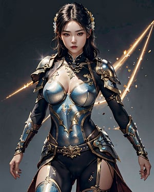  masterpiece,best quality,1girl, beautiful chinese girl, (beautiful detailed armor), (silver armor),(bodypaint:1.2),silver overall bodysuit,
Game art,The best picture quality,Highest resolution,8K,(Female Warrior),looking at viewer,
An eye rich in detail,(knightess),Elegant and noble,indifferent,brave,metallic breastplate,pauldron,gardebras,(cameltoe),
(Ancient runes of light,Combat accessories with rich details,Metallic luster),simple background,
(super fucking cool:1.2),