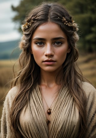 (Editorial medium full body shot portrait:1.2),

Hyper realistic image, by annie leibovitz style, (Best quality, 8k, UHD Masterpiece:1.2), raw photograph, 

Girl of the Stone Age at the 8000 BC pagan ritual, in the style of photorealistic portraiture, uhd image, remote village, rustic scenes, natural textures, modest clothing, realistic details, stone age costumes, natural skin, (cinematic 1.2, film grain:1.1)

(Extremely detailed ultra high quality RAW, detailed landscape background, intricate patterns, masterpiece, detailed hands, detailed face, detailed eyes, detailed fingers:1.2)