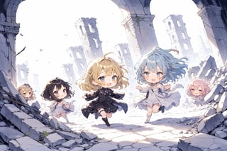 multiple girls,chibi,Lots of girls playing happily in the ruins,
masterpiece, best quality, aesthetic,multiple girls,chibi,Lots of girls playing happily in the ruins,
masterpiece, best quality, aesthetic,