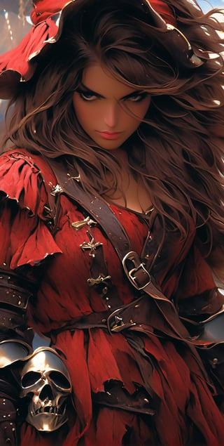 woman , armor, leather armor, pirate, Pirate,