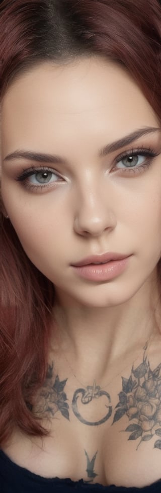 color photo of a mesmerizing close-up of a woman adorned with vibrant red lipstick, a digital artwork that is currently trending on ArtStation. This captivating piece of art is created with meticulous attention to detail, showcasing the artist's skill in capturing the beauty and essence of the subject. The illustration is rendered in a blurred and dreamy style, reminiscent of an airbrush technique, adding an ethereal quality to the portrait. The woman's face is depicted with intricate details, highlighting her unique features and radiating beauty. This stunning artwork serves as a testament to the artist's talent in creating a truly captivating and mesmerizing portrayal of a beautiful woman. Every brushstroke and color choice in this illustration contributes to its overall allure, immersing viewers in a world of beauty and admiration.