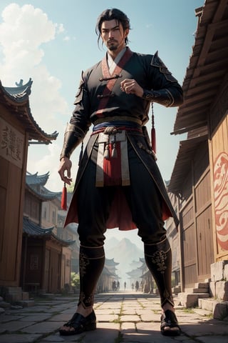 assassin doppelganger, ancient chinese era, uhd image, villagecore, muralist, yumihiko amano, graceful balance, ultra detailed, sharpness, hyperresolution, unreal engine 5,HDR, 16k, uhd, crystal eyes, slender,