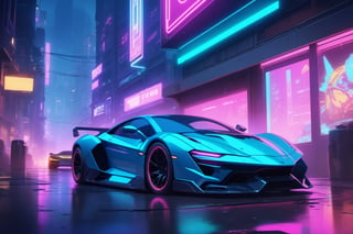 Cyberpunk, neon lights, super car, cyberpunk car, night, detailed background

masterpiece, best quality, ultra-detailed, very aesthetic, illustration, perfect composition, intricate details, absurdres, no humans,