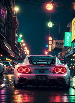 (digital artwork), Super car, wide body kit, modified car, racing livery, raining,
masterpiece, best quality, realistic, ultra highres, depth of field,(full dual colour neon lights:1.2), (hard dual colour lighting:1.4), (detailed background), (masterpiece:1.2), (ultra detailed), (best quality), intricate, comprehensive cinematic, magical photography, (gradients), colorful, detailed landscape, visual key,neonnightKA