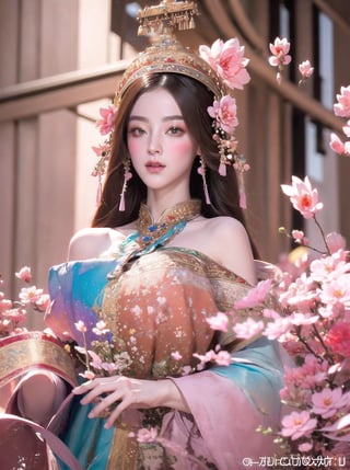 (masterpiece, top quality, best quality, official art, beautiful and aesthetic:1.2), (1girl), extreme detailed,(abstract, fractal art:1.3),highest detailed, detailed_eyes, light_particles, hanfu,jewelry, sexy, (nsfw),