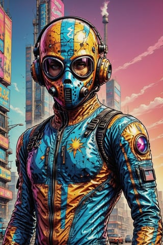 (Bomb Jack reimagined 80s zxspectrum game character), super hero lycra suit, face mask), game poster style, digital painting, cover artist Dave Rapoza, 8k, concept art, sharp, intricate, highly detailed, UHD drawing, mastery, acrylic painting, style of makoto shinkai, jamie wyeth, james gilleard, edward hopper, greg rutkowski, score_9, score_8_up. 