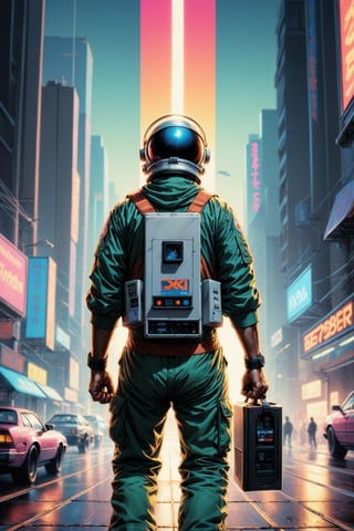 Bomb Jack, reimagined 80s zxspectrum game character, game poster style, digital painting, cover artist Dave Rapoza, 8k, concept art, sharp, intricate, highly detailed, UHD drawing, mastery, acrylic painting, style of makoto shinkai, jamie wyeth, james gilleard, edward hopper, greg rutkowski, score_9, score_8_up. ,better photography,KA