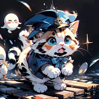 EpicMeo,cat, hat, dress shirt, white cat,EpicGhost