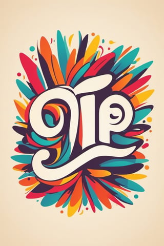 vector, logo write "ONE", retro style, colorfull shades, flat white background, vibrant vector