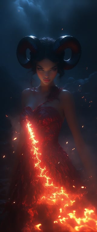  evil dark (pov  anime devil woman bathing in a river of lava, horns and devil's tail, view from above, scandalous and flirty, alluring, mischievous smile, sensual pose, 3D photorealism, hyper-realistic volumetric details, real look, unreal engine, dreamlike light 
) ,the armor has the anti-love symbol ,holding an arrow in fire, with a bone  wings ,a white cape ,and sunlight behind in the hell, painting canvas style, sharp focus, emitting diodes, smoke, artillery, sparks, racks, system unit, perfect composition, beautiful detailed intricate insanely detailed octane render trending on artstation, 8 k artistic photography, photorealistic concept art, soft natural volumetric cinematic perfect light, chiaroscuro, award - winning photograph, masterpiece, oil on canvas, raphael, caravaggio, greg rutkowski, beeple, beksinski, giger,ct-niji2