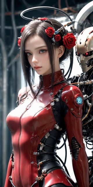  poster of a sexy[(masterpiece, top quality, best quality, official art, beautiful and aesthetic), (1girl:, extreme detailed,colorful,highest detailed ((ultra-detailed)), (highly detailed CG illustration), ((an extremely delicate and beautiful)),,cinematic light,((1mechanical girl)),,(machine made joints:1.2),((machanical limbs)),(blood vessels connected to tubes),(mechanical vertebra attaching to back),((mechanical cervial attaching to neck)),(sitting),expressionless,(wires and cables attaching to neck:1.2),(wires and cables on head:1.2)(character focus),science fiction,,(blood:1.5)  ],  ,  very_high_resolution,  latex uniform,  eye angle view,   ,  designed by  Dave Mckean, aw0k nsfwfactory, aw0k magnstyle, danknis, sooyaaa, Anime , IMGFIX

, , text logo,niji style,ghibli style,Text,text logo,,,sooyaaa,cyborg style,realistic,dlwlrma,roses_are_rosie,painting sketch