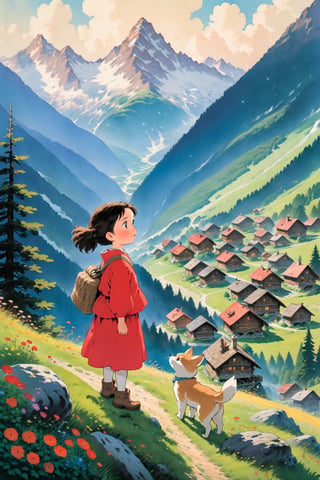 (masterpiece, best quality),(starry eyes, sparkle, Platinum Skin:1.3), Heidi, girl in the alps (girl in the alps), Swiss writer Johanna Spyri(Johanna Spyri). It is a children's literature novel Published in 1880. This novel tells the touching story of Heidi, A girl living with her grandfather in a mountain cabin in the Alps, And interacting with people around her. A novel loved around the world, And it has been adapted into many movies., TV drama, anime, and other media. One of the most famous adaptations is Japanese animation. "Heidi, girl in the alps" Since 1974, With contributions from director Isao Takahata and Hayao Miyazaki. This animation faithfully reproduces the original work, Highly praised for its beautiful background art, character expression, And emotional music. This animation was broadcast not only in Japan but also domestically, In addition, in many countries around the world, And got a lot of fans.
"Heidi, girl in the alps" This work teaches us about the relationship between nature and human, The importance of family and friendship. Many people will be touched by Heidi's bright and honest personality, And the difference she brings to those around her, Anime,Enhanced All, ghibli,illustrator,CuteCartoonAF