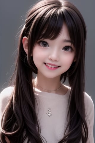 a cute loli goth girl smiling, hair accesories, choke, dynamic pose, photoshoot, looking at viewer,