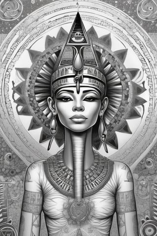 egyptian art, ankh, pyramid, djed, kundalini energy, illustration, black and white, clean, line art, fractal art, sacred geometry, black and white, adult black and white coloring book style, 432hz cymatics, kemet, african
,Leonardo Style,aw0k straightsylum,vector art