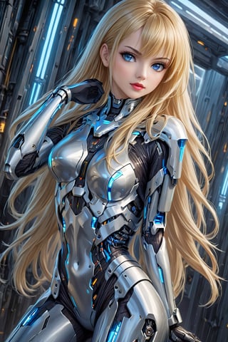 1girl, blonde_hair, solo, science_fiction, blue_eyes, looking_at_viewer, bodysuit, realistic, breasts, long_hair, lips, medium_breasts, cyborg, armor1girl, blonde_hair, solo, science_fiction, blue_eyes, looking_at_viewer, bodysuit, realistic, breasts, long_hair, lips, medium_breasts, cyborg, armor