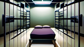 Basement, Prison, Cell, Dungeon, iron_bars, bed, Prison_bed, pillow, ,Prison,Jail