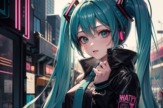 Hatsune Miku but its Cyberpunk