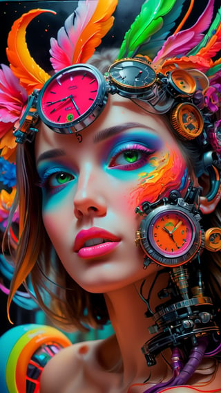 Time lapse oil painting super large || vivid colors " neon dreams",detailmaster2