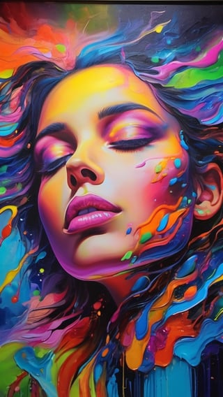 Time lapse oil painting super large || vivid colors " neon dreams",detailmaster2