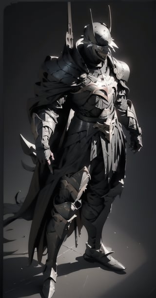 Batman who laughs, ((full-body_portrait)), ((dark room:1.4)), standing_up, upper_body knight armor, black armor, lower body knight armor,nijistyle