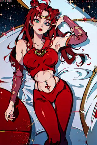 black hair, red sailor suit, ahegao_face, rei hino, sailor mars, tattoo_on_belly, lora:GirlfriendMix_v1_v20:1,JessicaWaifu red suit,jolynejojo_makeup,destiny /(takt op./)