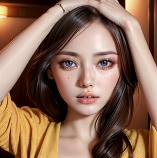 masterpiece, very erotic best quality, 1 beautiful teen girl (colorful),(detailed beautiful eyes and detailed face),medium bust shot, detailed CG unity 8k,