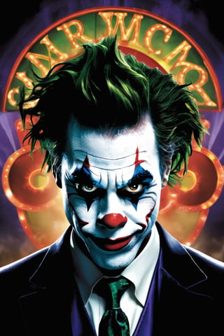 Chris Rock embodies the Joker in a Rob Zombie film, a mesmerizing fusion of chaos and psychological turmoil. Amid a nightmarish carnival, he reigns as a malevolent force. The mood vacillates between unsettling horror and twisted humor, weaving an intricate tapestry of emotions. The atmosphere pulses with a blend of dread and fascination. Lighting dances, alternating between eerie moonlight and distorted carnival lights, amplifying Rock's captivating performance.