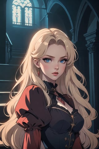 Stunning Teenybooper, Teeny Eris Etolia, Blonde, Imagine an artistic and professional illustration, very detailed with muted colors, its minimalist but rich in elements.

🏷️【Elegant, (((Masterpiece:1.00))),】
💡 **Additional Enhancers:** ((HighQuality)), ((Aesthetic)), (Intricate Details), (Stunning Illustration), [Dramatic Lightning],

🏷️【Castlevania Lightning, Vampire Queen】
👠【Platform High Heels, Castlevania Lightning,】,gothic art,Masterpiece