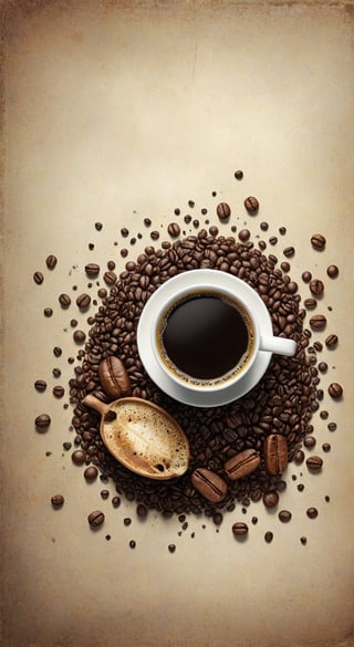 Coffee composition stock illustration