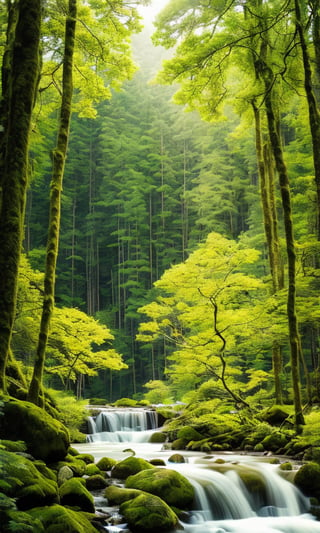 Masterpiece, hd, ((Realistic photograph of a Serene forest retreat)), realistic, detailed