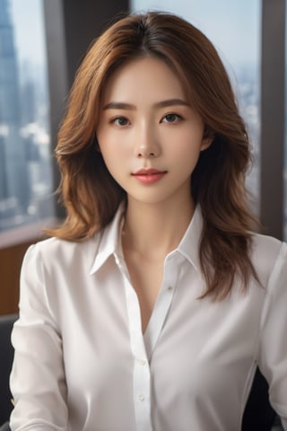 - [ ] photorealistic:1.37, masterpiece, best quality, raw photo, absurdres, uhd, 1girl, wavy hair, brown hair , looking at viewer, in the large meeting room of the office in the high tower office building in  Tokyo ,Tokyo tower,intricate detail, detailed background, detailed skin, pore, highres, hdr , presentation to ten men , beautiful model, soft light to the face,JP_MODELS , midium breasts, a 30 yo woman ,((white shirts,pants suits ))