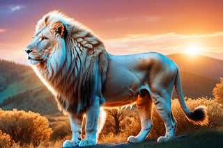 (masterpiece:1.2, highest quality), (realistic, photo_realistic:1.9), ((Photoshoot))
a big white lion and a big male elk behind the lion walking, birds in the sky, (detailed background), (gradients), detailed colorful landscape, key visual, glowing skin.
beautiful and forest, stunning trees and flowers, stunning sunset. Medium shot. action camera. Portrait film. standard lens Golden hour lighting.
8k, UHD, high quality, frowning, intricate detailed, highly detailed, hyper-realistic,(Circle:1.4),cyborg style,mecha,Movie Still,Film Still,Colourful cat ,6000