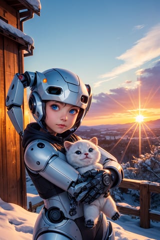 <photograph style=adorable eyes=big>Cute Robot Wants a Hug</photograph> Boy,cool style, sunrise, winter