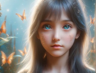  (Masterpiece, Best Quality,  realistic, detailed (disintegration  butterflies effect,)           girl detailed eyes, hand Photorealistic, flat boobs High Resolution, 8K