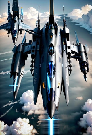 a close up of a fighter jet flying through the air, valkyrie fighter jet, sleek interceptor profile, fighter drones, inside future fighter, 5th gen fighter, it has six thrusters in the back, reaver drone, duck themed spaceship, tomcat raptor hornet falcon, lockheed concept art, starfighter, spaceship design, flying scifi vehicle, science fiction spacecraft