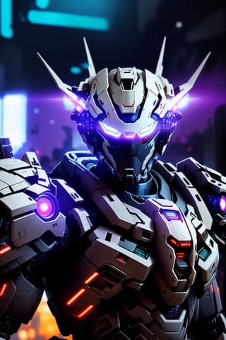 a close up of a futuristic helmet with a glowing eye, portrait of a space cyborg, symmetrical portrait scifi, profile picture 1024px, dark sci-fi art, eyes projected onto visor, glass oled mecha visor, space armor, symmetry!! portrait of cyborg, portrait of a mech, eva unit-00 in the back