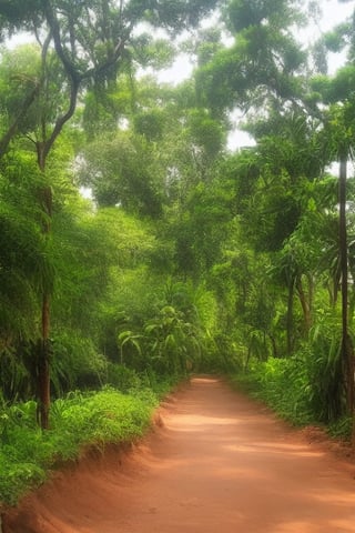 a day time nature in odisha in rainy season