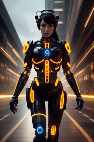 (best quality,8K,highres,masterpiece), hyper-detailed, (photo-realistic, lifelike) medium shot of a semi-cyborg female with biomechanical arms. The cinematic lighting accentuates the intricate details of her cybernetic limbs, creating a visually stunning image that blurs the line between human and machine. This high-resolution masterpiece captures the essence of technological fusion and human beauty.