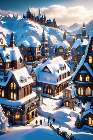  Ultra realistic, realistic, 3d isometric snow town background, 8k octane render, high detail, cinema style, Masterpiece, hyperdetailed, intricately detailed, Professional photography, bokeh, natural lighting, canon lens, shot on dslr 64 megapixels sharp focus, complex, Renaissance Sci-Fi Fantasy,Renaissance Sci-Fi Fantasy